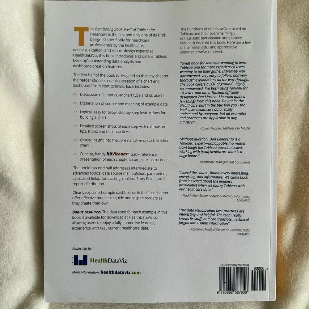 Tableau‎ for Healthcare 2nd Ed Best Boring Book Ever Benevento Rowell
